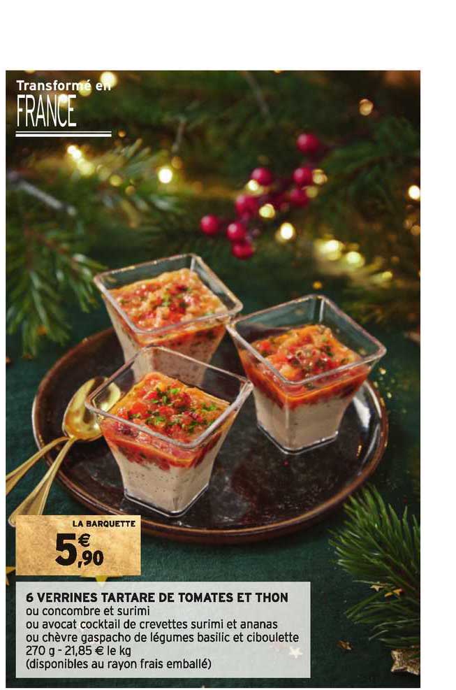 6 Verrines Tartare De Tomates Et Thon