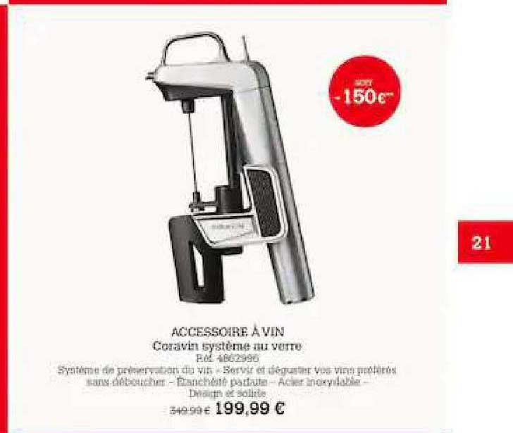 accessoire à vin coravin système au verre