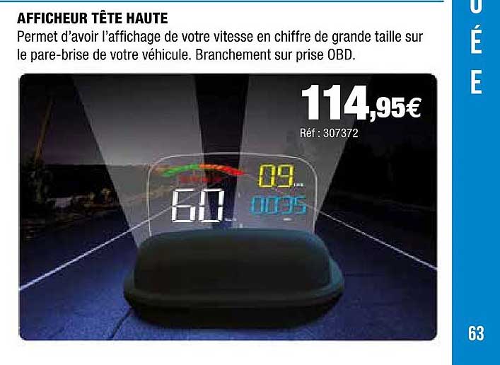 afficheur tête haute