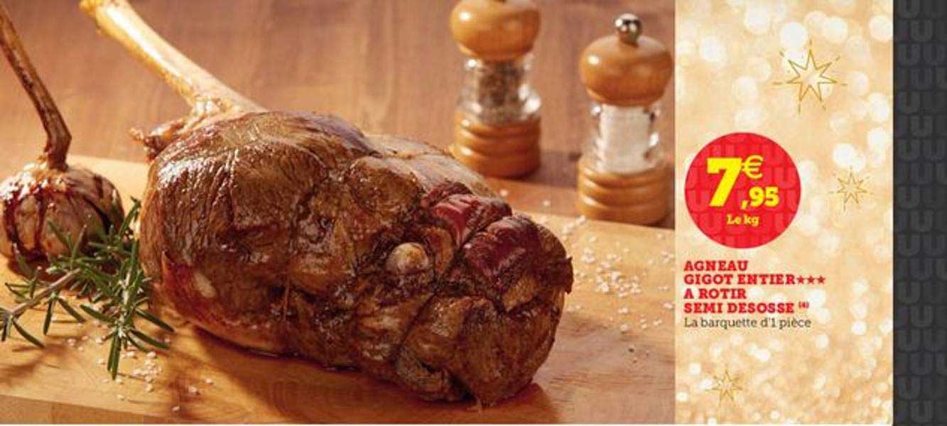 agneau gigot entier à rôtir semi desosse