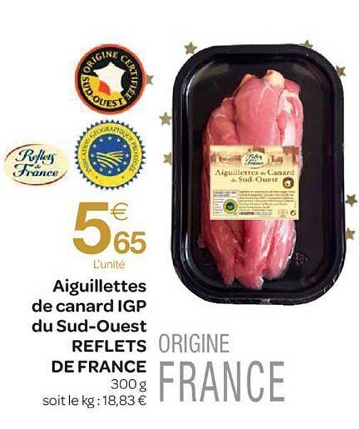 aiguillettes de canard igp du sud ouest reflets de france