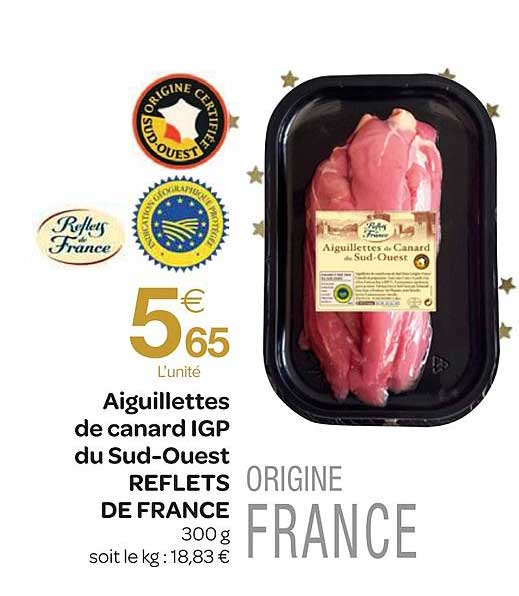 aiguillettes de canard igp du sud ouest reflets de france