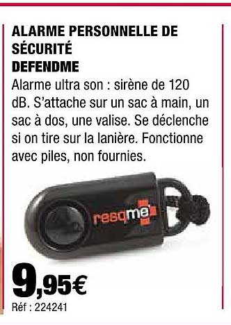 alarme personnelle de sécurité defendme
