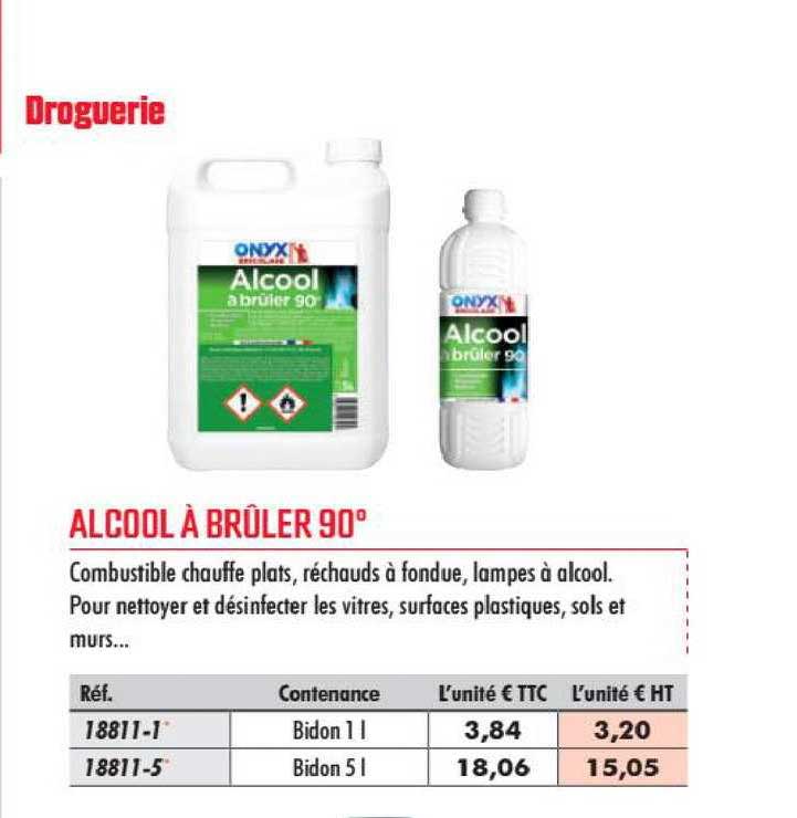 alcool à brûler 90°