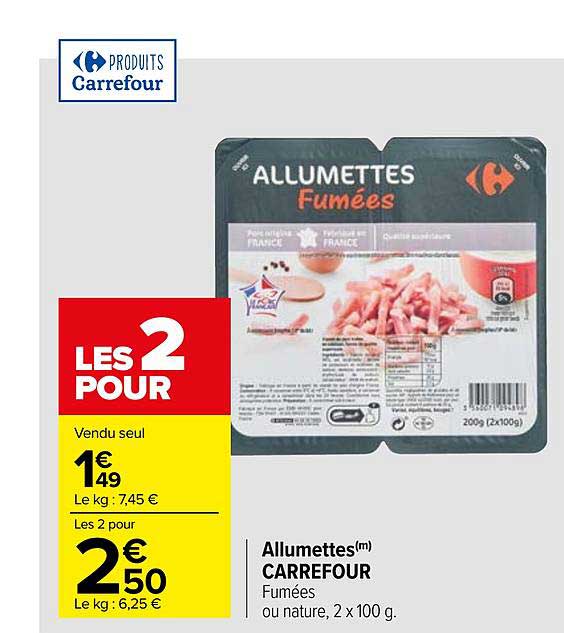 Allumettes Carrefour