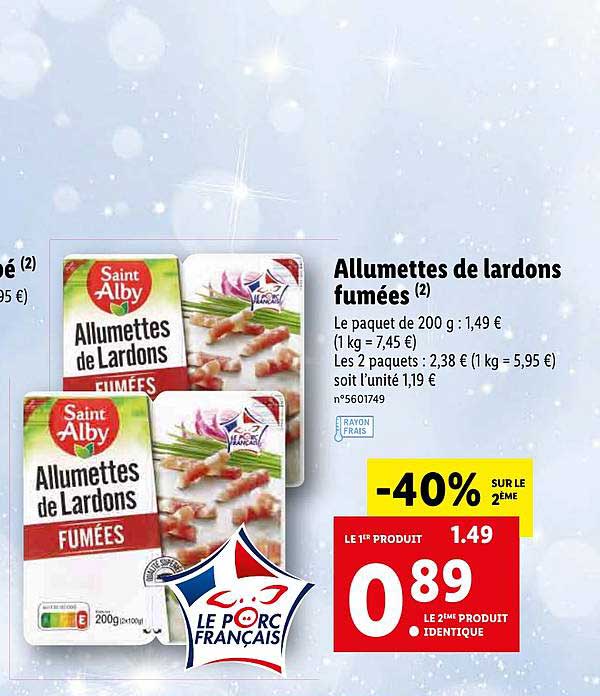 allumettes de lardons fumées saint alby