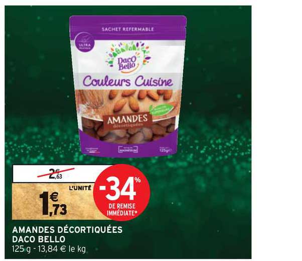 amandes décortiquées daco bello