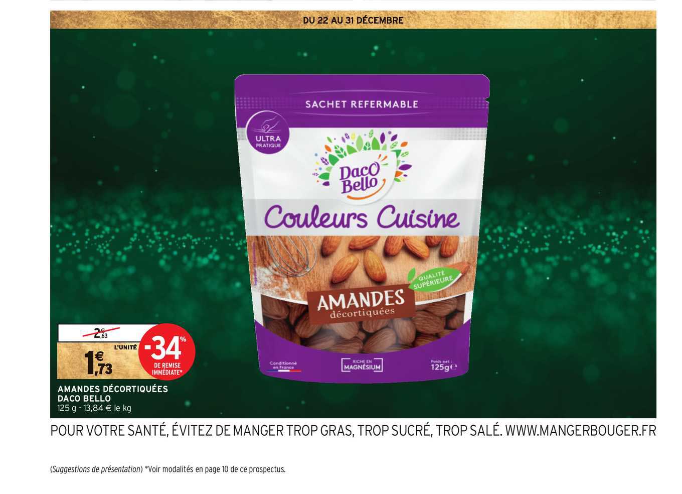 amandes décortiquées daco bello