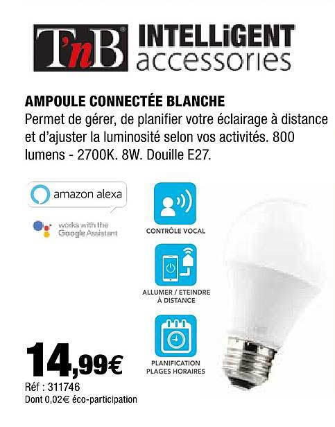 ampoule connectée blanche tnb intelligent accessories