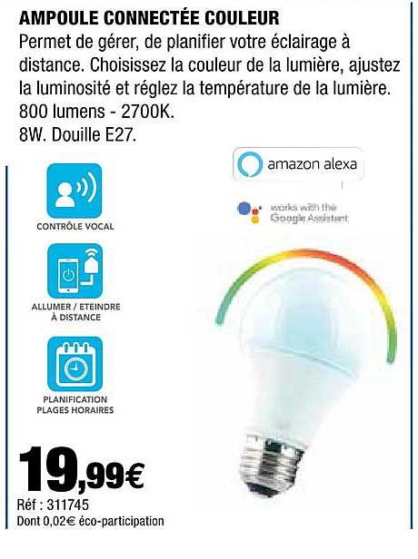 Ampoule Connectée Couleur Amazon Alexa