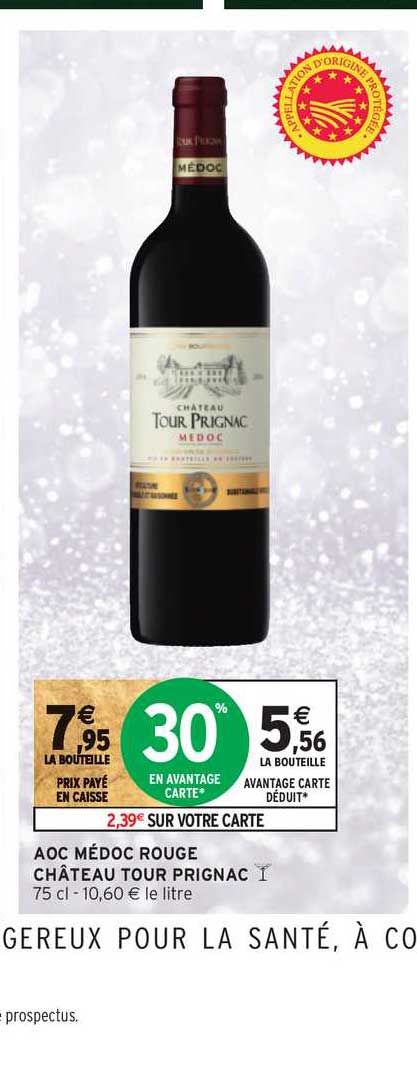 Aoc Médoc Rouge Château Tour Prignac