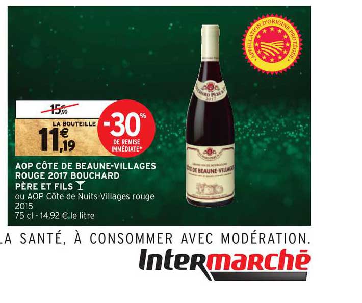 aop côte de beaune-villages rouge 2017 bouchard père et fils
