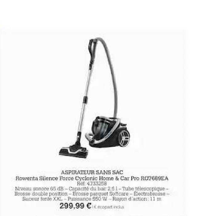 aspirateur sans sac rowenta silence force cyclonic home & care pro