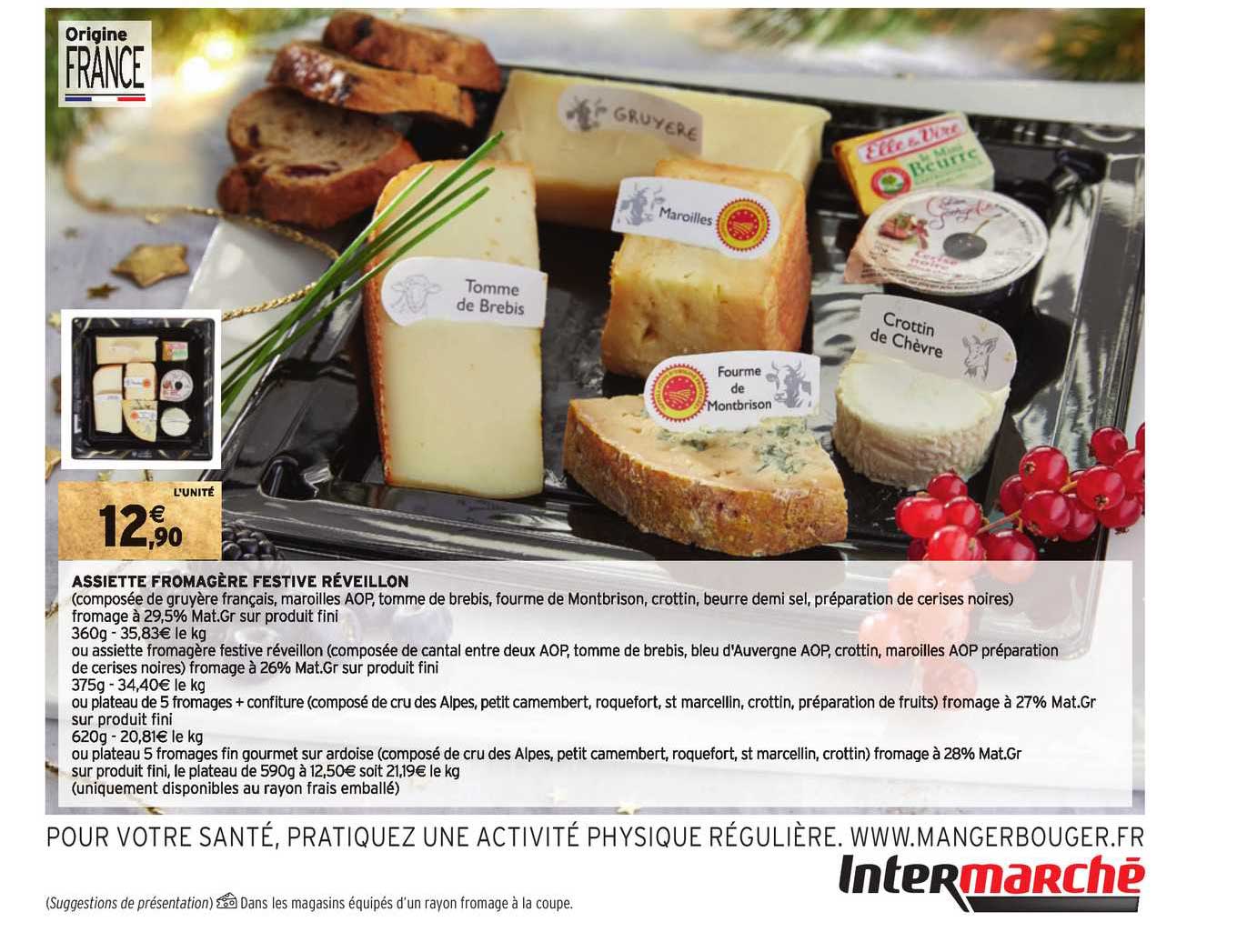 assiette fromagère festive réveillon