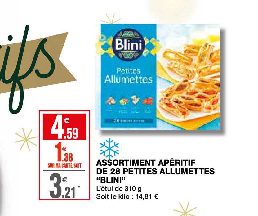 assortiment apéritif de 28 petites allumettes blini