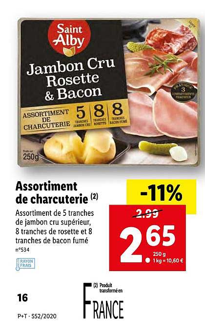 assortiment de charcuterie saint alby