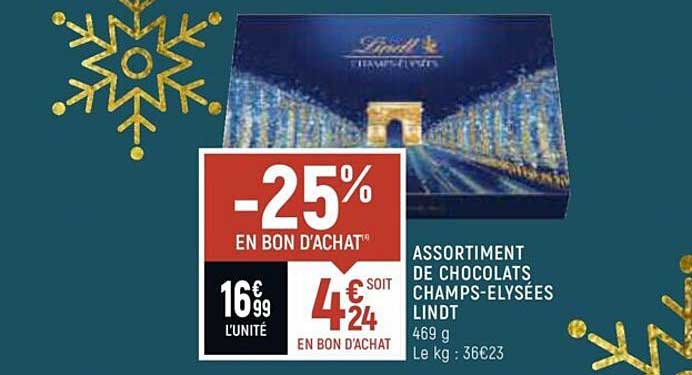 assortiment de chocolats champs-élysées lindt