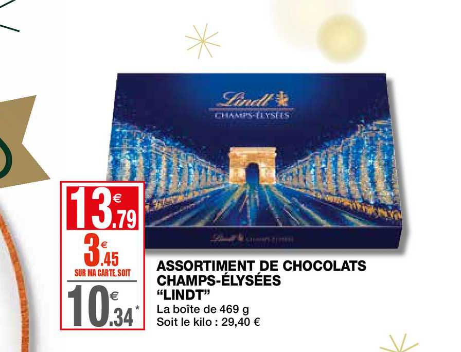 assortiment de chocolats champs élysées lindt