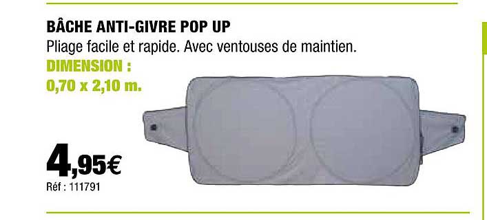bâche anti-givre pop up