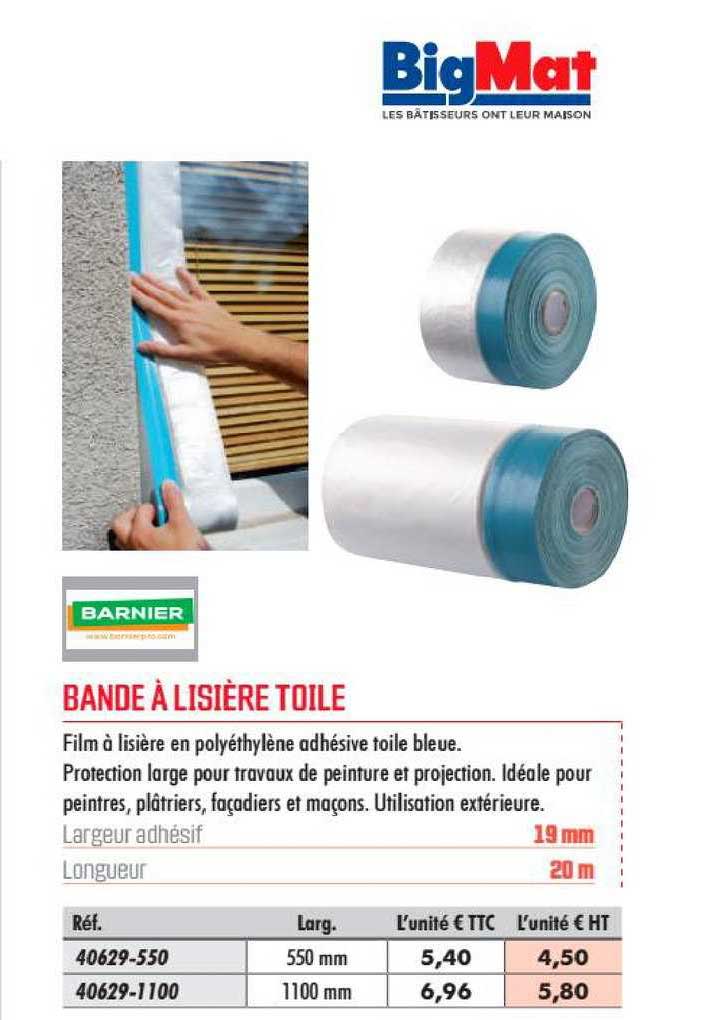 bande à lisière toile barnier