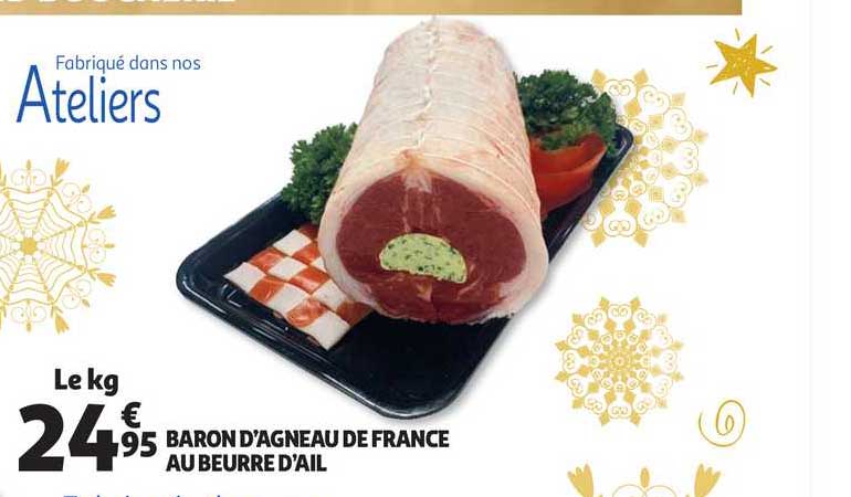 baron d'agneau de france au beurre d'ail