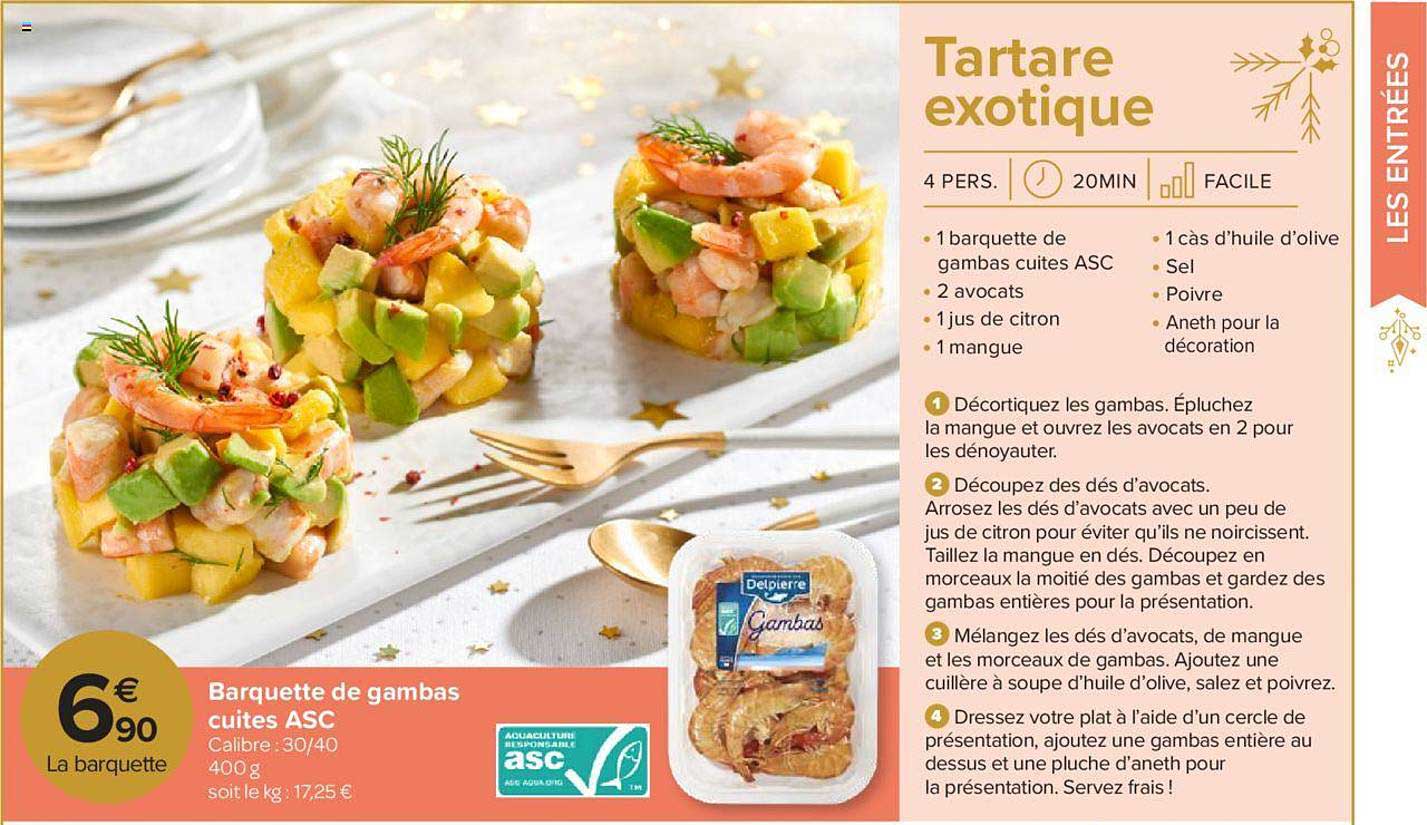 Barquette De Gambas Cuites Asc