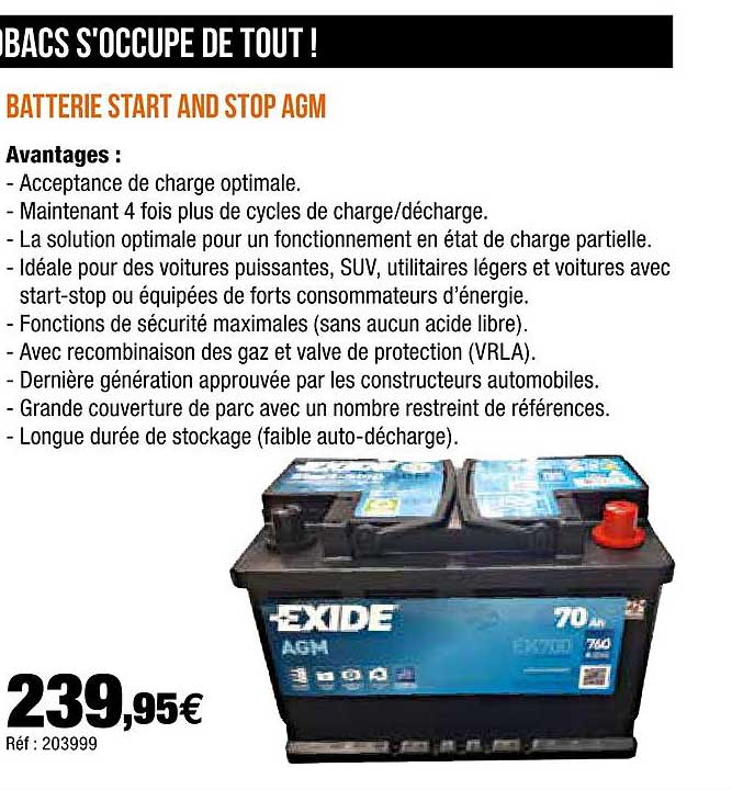 batterie start and stop agm