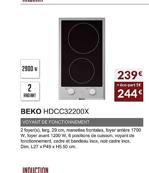 beko hdcc32200x voyant de fonctionnement