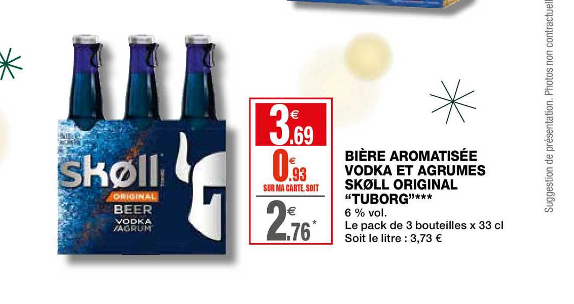 bière aromatisée vodka et agrumes skoll original tuborg