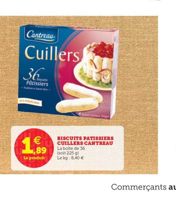 biscuits pâtissiers cuillers cantreau