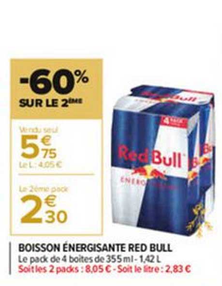boisson énergisante red bull