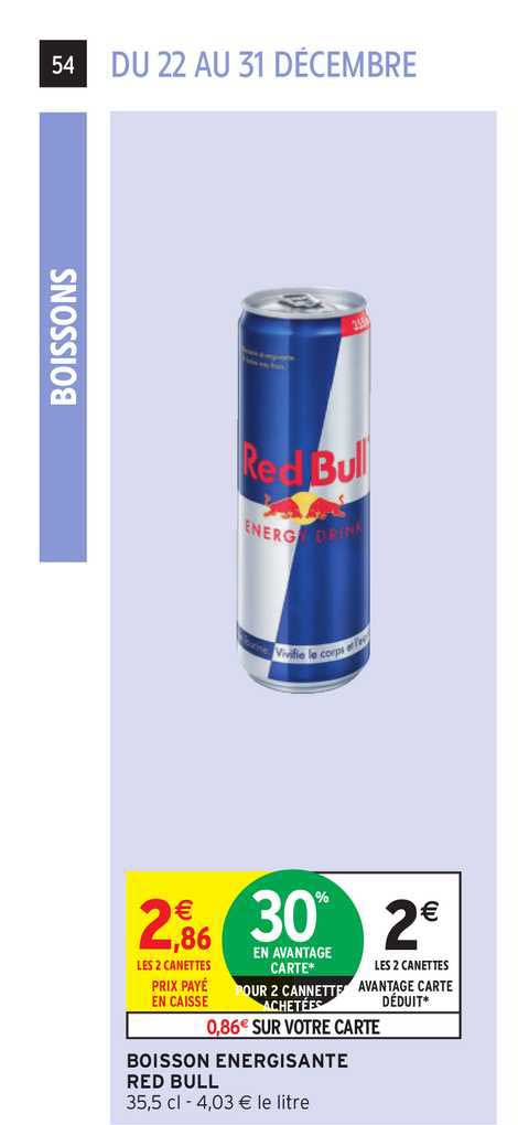 boisson énergisante red bull