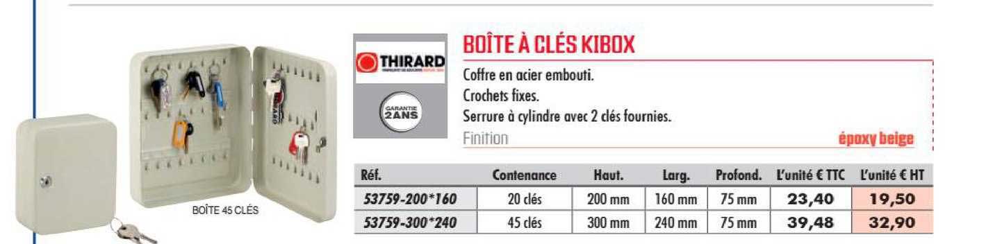 boîte à clés kibox thirard