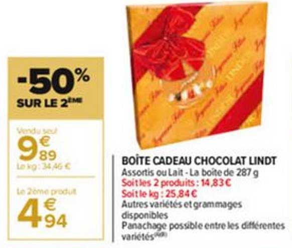 Boîte Cadeau Chocolat Lindt