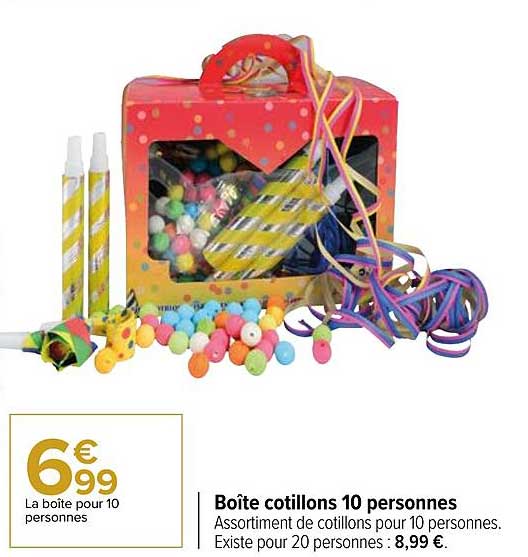boîte cotillons 10 personnes