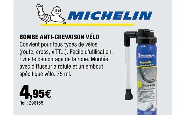 bombe anti-crevaison vélo michelin