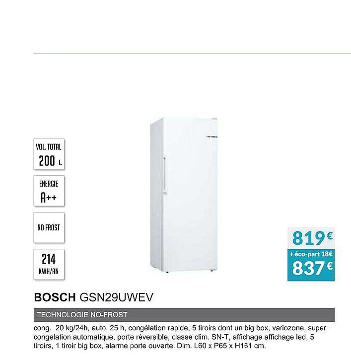 bosch gsn29uwev technologie no frost
