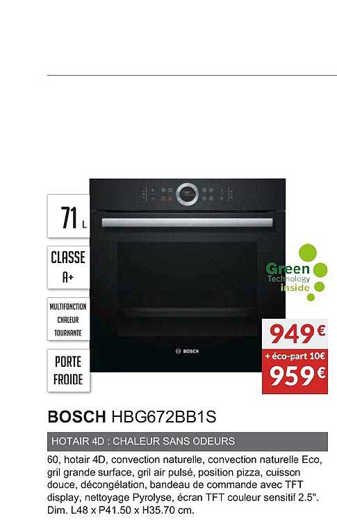 bosch hbg672bb1s hotair 4d chaleur sans odeurs