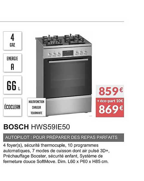 bosch hws59ie50 autopilot pour préparer des repas parfaits