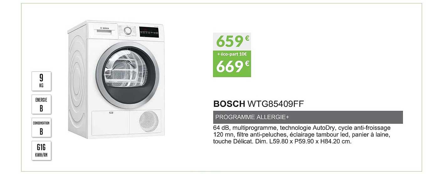 Bosch Wtg85409ff Programme Allergie+