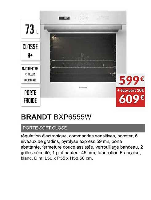 brandt bxp6555w porte soft close