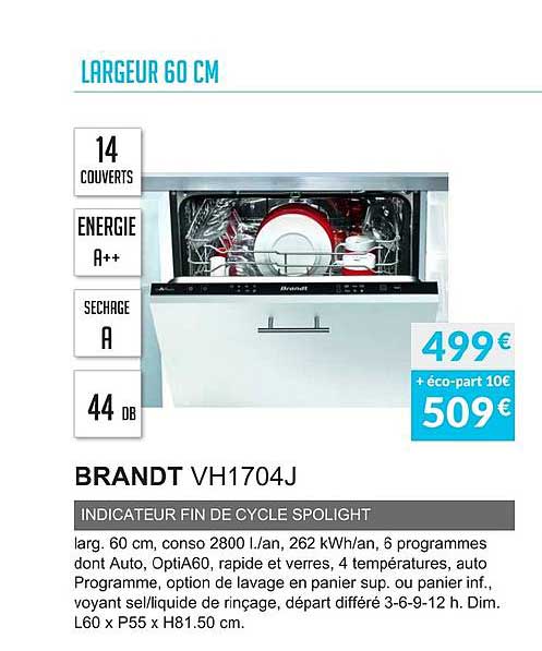 brandt vh1704j indicateur fin de cycle spolight