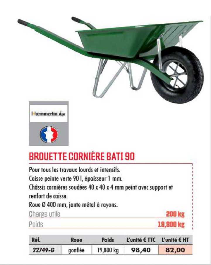 brouette cornière bati 90