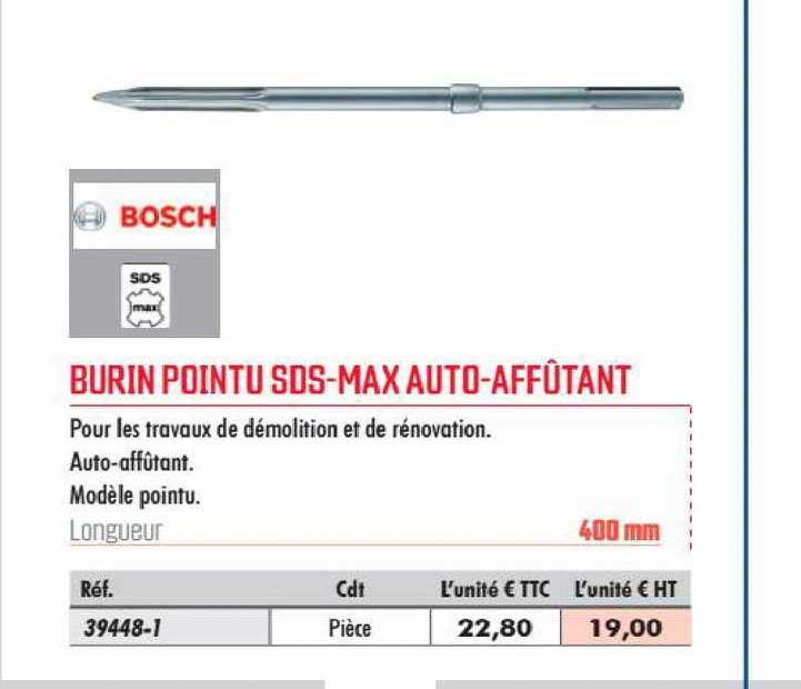 burin pointu sds max auto affûtant bosch