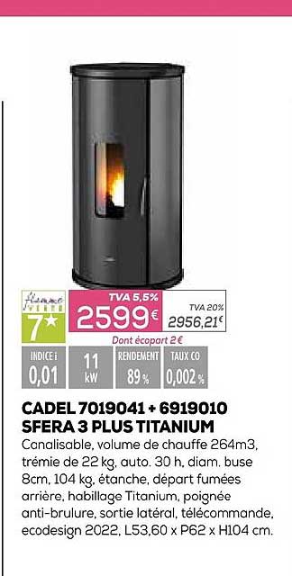 cadel 7019041 + 6919010 sfera 3plus titanium