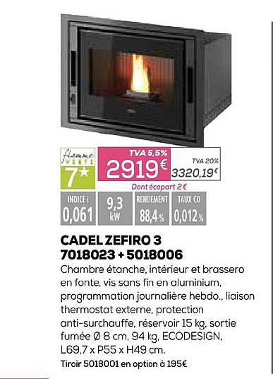 cadel zefiro 3 7018023 + 5018006