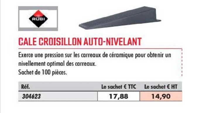 cale croisillon auto nivelant rubi