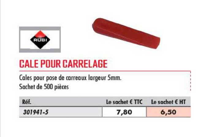 cale pour carrelage rubi