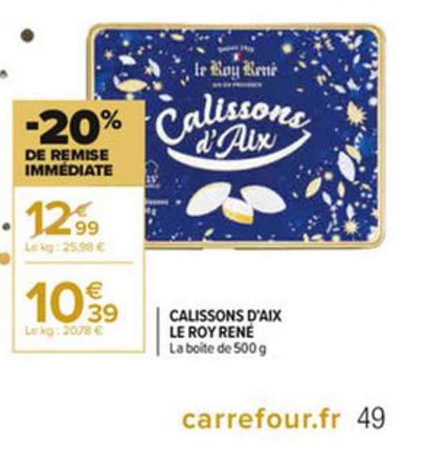 calissons d'aix le roy rené