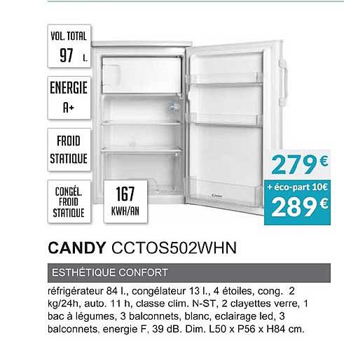 candy cctos502whn esthétique confort